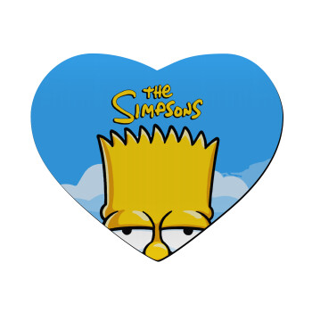 The Simpsons Bart, Mousepad heart 23x20cm