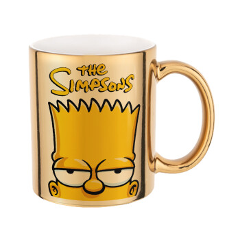 The Simpsons Bart, Κούπα κεραμική, χρυσή καθρέπτης, 330ml