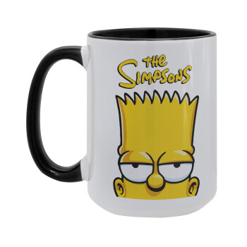 The Simpsons Bart, Κούπα Mega 15oz, κεραμική Μαύρη, 450ml