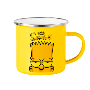 The Simpsons Bart, Κούπα Μεταλλική εμαγιέ Κίτρινη 360ml