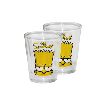 The Simpsons Bart, Σφηνοπότηρα γυάλινα 45ml διάφανα (2 τεμάχια)