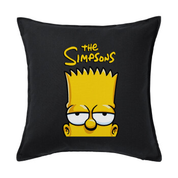 The Simpsons Bart, Sofa cushion black 50x50cm includes filling