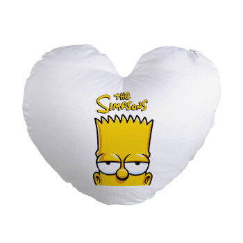 The Simpsons Bart, Μαξιλάρι καναπέ καρδιά 40x40cm περιέχεται το  γέμισμα