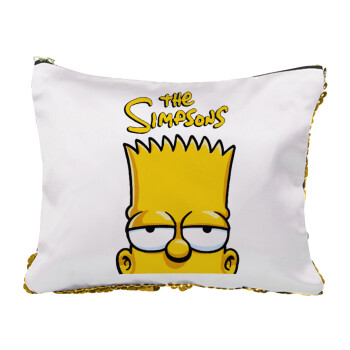 The Simpsons Bart, Τσαντάκι νεσεσέρ με πούλιες (Sequin) Χρυσό