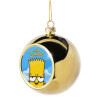 Golden Christmas tree ball ornament 8cm