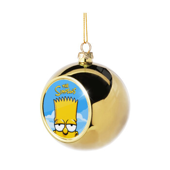 The Simpsons Bart, Χριστουγεννιάτικη μπάλα δένδρου Χρυσή 8cm