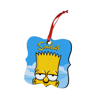 The Simpsons Bart, Χριστουγεννιάτικο στολίδι polygon ξύλινο 7.5cm