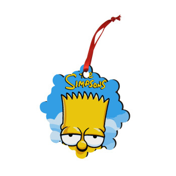 The Simpsons Bart, Χριστουγεννιάτικο στολίδι snowflake ξύλινο 7.5cm