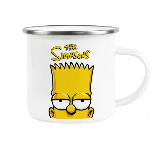 The Simpsons Bart — Metallic enamel cup white 360ml