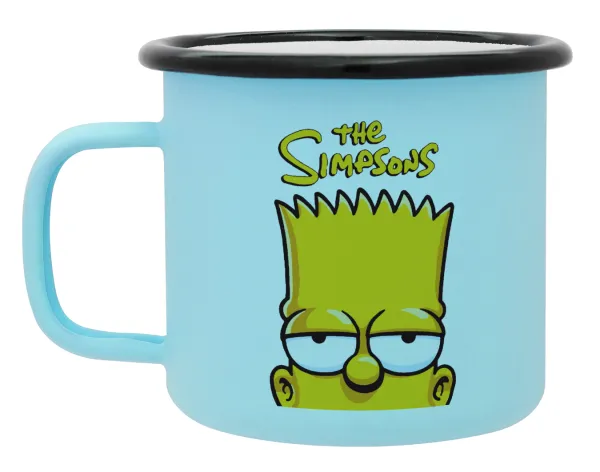 The Simpsons Bart — Κούπα Μεταλλική εμαγιέ ΜΑΤ σιέλ 360ml