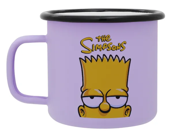 The Simpsons Bart — Κούπα Μεταλλική εμαγιέ ΜΑΤ Light Pastel Purple 360ml