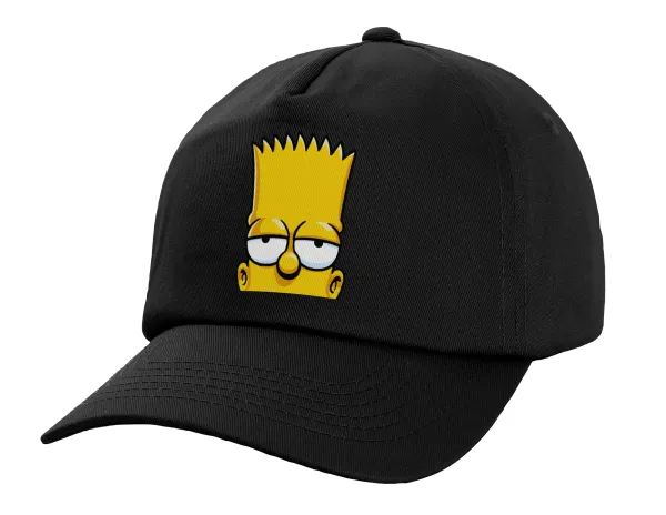 The Simpsons Bart — Καπέλο Ενηλίκων Baseball, 100% Βαμβακερό,  Μαύρο (ΒΑΜΒΑΚΕΡΟ, ΕΝΗΛΙΚΩΝ, UNISEX, ONE SIZE)