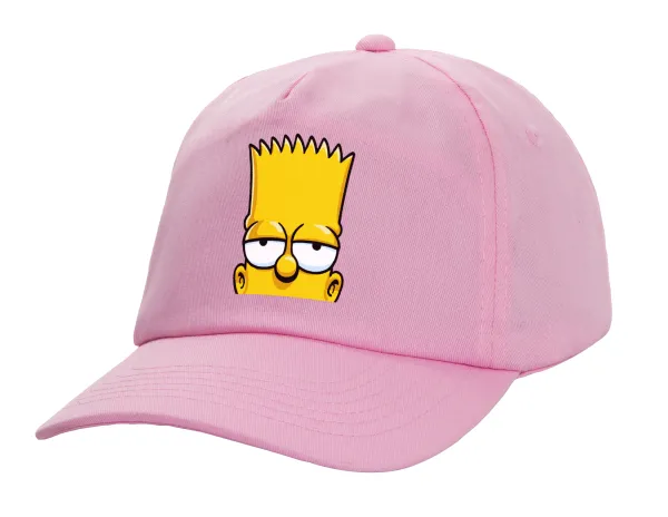 The Simpsons Bart — Καπέλο Ενηλίκων Baseball, 100% Βαμβακερό,  ΡΟΖ (ΒΑΜΒΑΚΕΡΟ, ΕΝΗΛΙΚΩΝ, UNISEX, ONE SIZE)