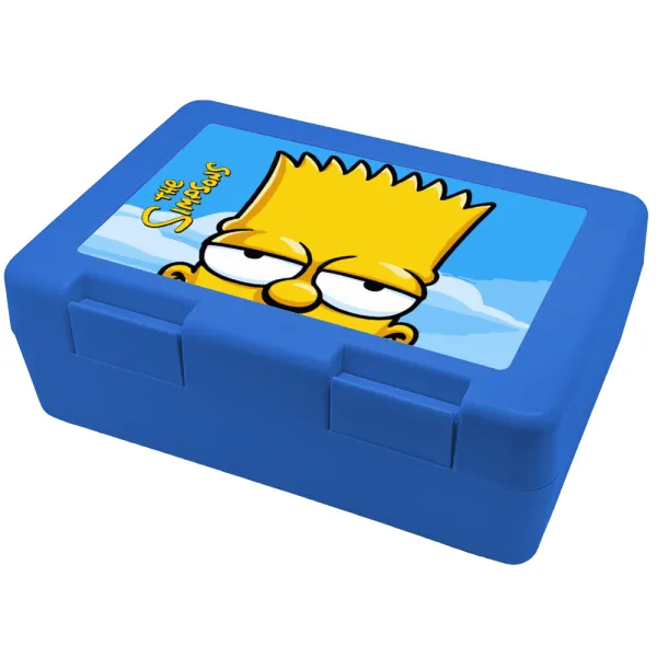 The Simpsons Bart — Παιδικό δοχείο κολατσιού ΜΠΛΕ 185x128x65mm (BPA free πλαστικό)