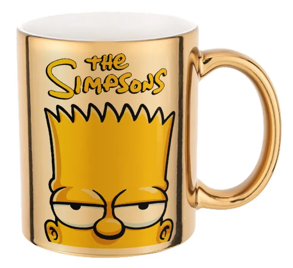 The Simpsons Bart — Κούπα κεραμική, χρυσή καθρέπτης, 330ml