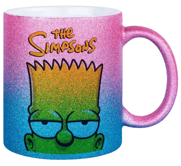 The Simpsons Bart — Κούπα Χρυσή/Μπλε Glitter, κεραμική, 330ml