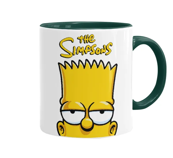 The Simpsons Bart — Κούπα χρωματιστή πράσινη, κεραμική, 330ml
