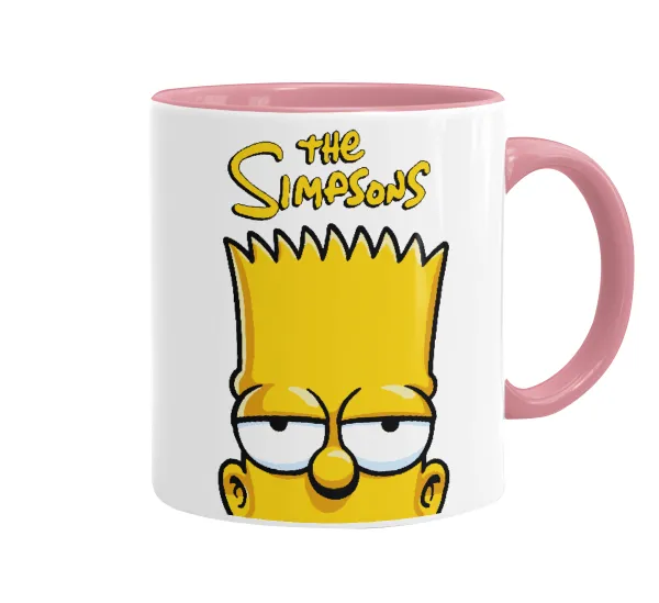 The Simpsons Bart — Κούπα χρωματιστή ροζ, κεραμική, 330ml