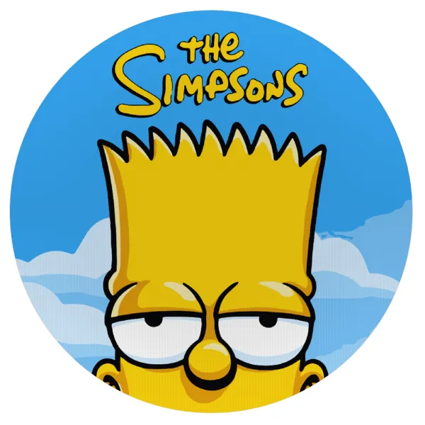 The Simpsons Bart — Mousepad Στρογγυλό 20cm