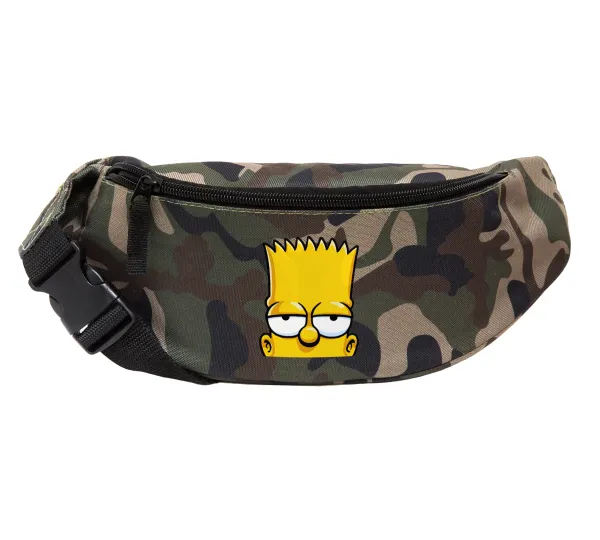 The Simpsons Bart — Unisex τσαντάκι μέσης (μπανάνα) χρώματος παραλλαγή Jungle με 2 τσέπες