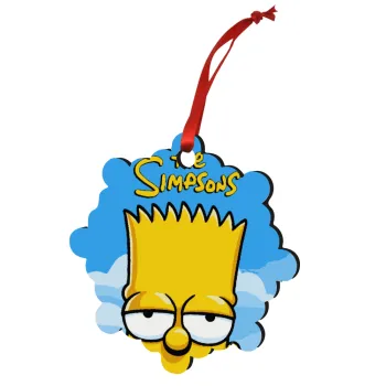The Simpsons Bart, Στολίδι Χριστουγεννιάτικο στολίδι snowflake ξύλινο 7.5cm