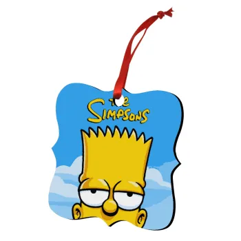 The Simpsons Bart, Christmas ornament polygon wooden 7.5cm