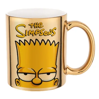 The Simpsons Bart, Κούπα κεραμική, χρυσή καθρέπτης, 330ml