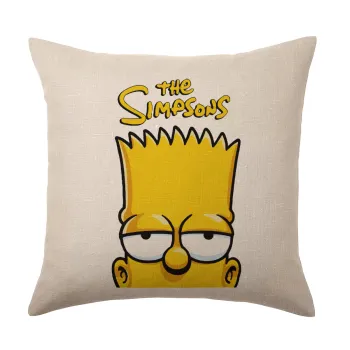 The Simpsons Bart, Μαξιλάρι καναπέ ΛΙΝΟ 40x40cm περιέχεται το  γέμισμα