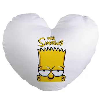The Simpsons Bart, Μαξιλάρι καναπέ καρδιά 40x40cm περιέχεται το  γέμισμα