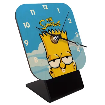 The Simpsons Bart, Επιτραπέζιο ρολόι σε φυσικό ξύλο (10cm)