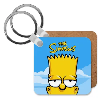 The Simpsons Bart, Μπρελόκ Ξύλινο τετράγωνο MDF