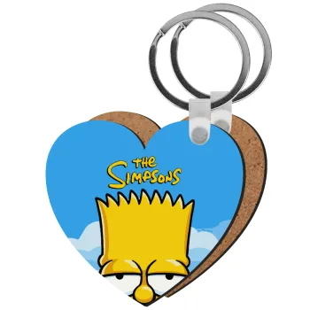 The Simpsons Bart, Μπρελόκ Ξύλινο καρδιά MDF