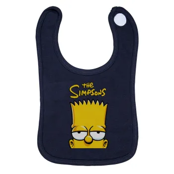 The Simpsons Bart, Σαλιάρα με Σκρατς 100% Organic Cotton Μπλε (0-18 months)
