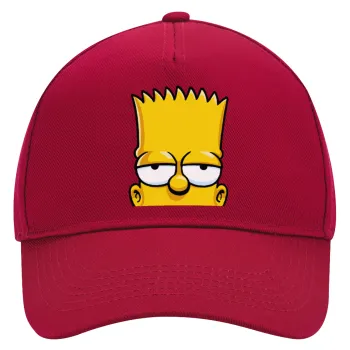 The Simpsons Bart, Καπέλο Ενηλίκων Ultimate ΚΟΚΚΙΝΟ, (100% ΒΑΜΒΑΚΕΡΟ DRILL, ΕΝΗΛΙΚΩΝ, UNISEX, ONE SIZE)