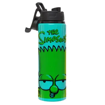 The Simpsons Bart, Metallic water bottle with safety lid, 850ml aluminum