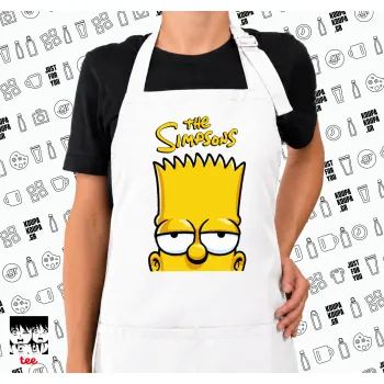 The Simpsons Bart, Ποδιά μακριά Σεφ ολόσωμη με τσέπες white (ΕΝΗΛΙΚΩΝ)