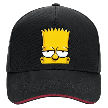 The Simpsons Bart, DRILL Καπέλο Ενηλίκων Ultimate ΜΑΥΡΟ/ΚΟΚΚΙΝΟ, (100% ΒΑΜΒΑΚΕΡΟ, ΕΝΗΛΙΚΩΝ, UNISEX, ONE SIZE)