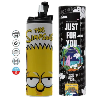 The Simpsons Bart, Tumbler stainless steel GREY 600ml