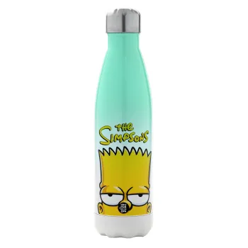 The Simpsons Bart, Metal mug thermos Green/White (Stainless steel), double wall, 500ml