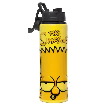 The Simpsons Bart, Μεταλλικό παγούρι νερού με καπάκι ασφαλείας, αλουμινίου 850ml