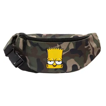 The Simpsons Bart, Unisex τσαντάκι μέσης (μπανάνα) χρώματος παραλλαγή Jungle με 2 τσέπες