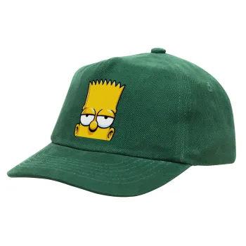 The Simpsons Bart, Children's Baseball Cap, 100% Cotton Drill, GREEN (COTTON, CHILDREN'S, ONE SIZE)