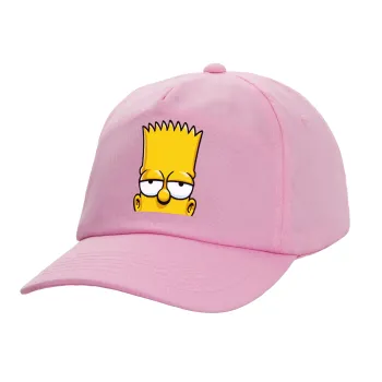 The Simpsons Bart, Casual children's baseball cap, 100% Cotton Twill, PINK (COTTON, CHILDREN'S, ONE SIZE)