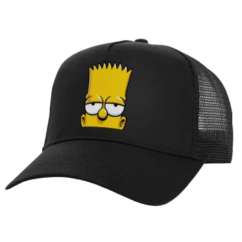 The Simpsons Bart, Καπέλο Ενηλίκων Structured Trucker, με Δίχτυ, Μαύρο (100% ΒΑΜΒΑΚΕΡΟ, ΕΝΗΛΙΚΩΝ, UNISEX, ONE SIZE)