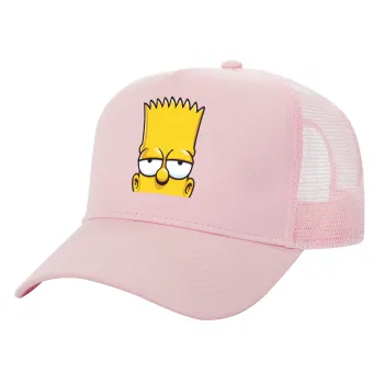 The Simpsons Bart, Καπέλο Ενηλίκων Structured Trucker, με Δίχτυ, ΡΟΖ (100% ΒΑΜΒΑΚΕΡΟ, ΕΝΗΛΙΚΩΝ, UNISEX, ONE SIZE)