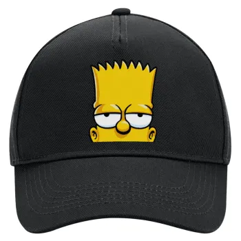 The Simpsons Bart, Adult Ultimate Hat BLACK, (100% COTTON DRILL, ADULT, UNISEX, ONE SIZE)