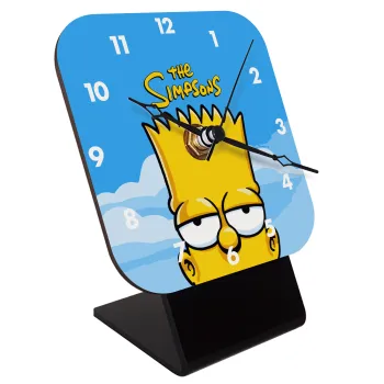 The Simpsons Bart, Επιτραπέζιο ρολόι ξύλινο με δείκτες (10cm)