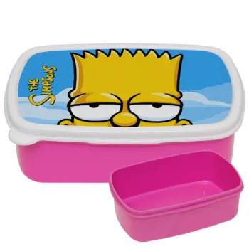 The Simpsons Bart, ΡΟΖ παιδικό δοχείο φαγητού (lunchbox) πλαστικό (BPA-FREE) Lunch Βox M18 x Π13 x Υ6cm