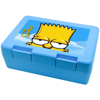 The Simpsons Bart, Children's cookie container LIGHT BLUE 185x128x65mm (BPA free plastic)