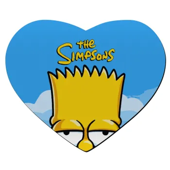 The Simpsons Bart, Mousepad heart 23x20cm